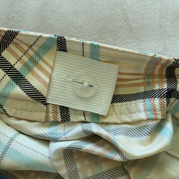 Athleta Women's Hook and Loop Closure Brown Beige Plaid Pants Size 8 EUC Golf - Picture 5 of 11